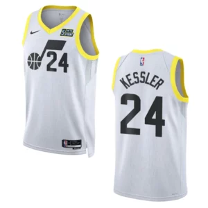 Walker Kessler White Association Edition 2022-23 Utah Jazz Swingman Jersey - 49Native