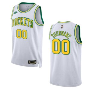 2022-23 Houston Rockets Custom Classic Edition Swingman White Jersey - 49Native