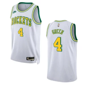 2022-23 Houston Rockets Jalen Green Classic Edition Swingman White Jersey - 49Native