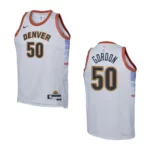 Youth Denver Nuggets 2022-23 City Edition Aaron Gordon Grey Jersey - 49Native