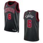 Chicago Bulls Alex Caruso 2022-23 Statement Edition Black Swingman Jersey - 49Native
