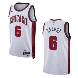 Alex Caruso City Edition Chicago Bulls 2022-23 White Swingman Jersey - 49Native
