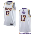 Alex Fudge Association Edition Los Angeles Lakers 2022-23 White Swingman Jersey - 49Native
