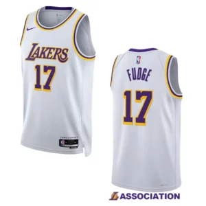 Alex Fudge Association Edition Los Angeles Lakers 2022-23 White Swingman Jersey - 49Native