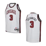 2022-23 Chicago Bulls Youth City Edition Andre Drummond White Jersey - 49Native