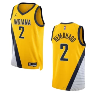 Andrew Nembhard Statement Edition Indiana Pacers 2022-23 Yellow Swingman Jersey - 49Native