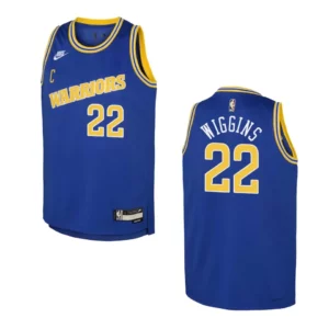2022-23 Golden State Warriors Youth Classic Edition Andrew Wiggins Blue Jersey - 49Native