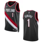 Portland Trail Blazers Anfernee Simons 2022-23 Icon Edition Black Swingman Jersey - 49Native