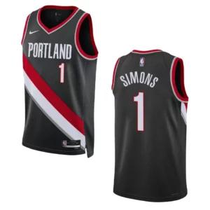 Portland Trail Blazers Anfernee Simons 2022-23 Icon Edition Black Swingman Jersey - 49Native