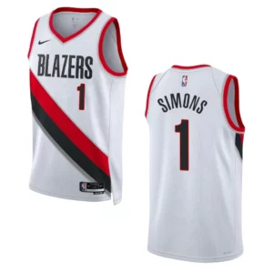 Portland Trail Blazers Anfernee Simons 2022-23 Association Edition White Swingman Jersey - 49Native