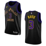 Anthony Davis City Edition Los Angeles Lakers 2023-24 Black Swingman Jersey - 49Native