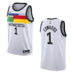 Anthony Edwards City Edition Minnesota Timberwolves 2022-23 White Swingman Jersey - 49Native