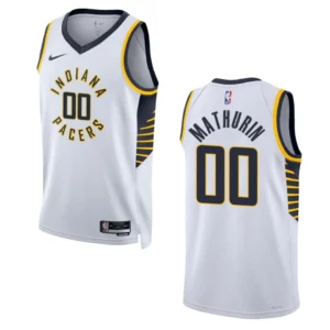 2022-23 Association Edition Indiana Pacers Bennedict Mathurin White Swingman Jersey - 49Native