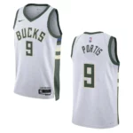 2022-23 Association Edition Milwaukee Bucks Bobby Portis White Swingman Jersey - 49Native