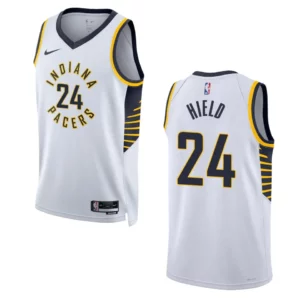 2022-23 Association Edition Indiana Pacers Buddy Hield White Swingman Jersey - 49Native