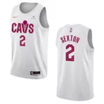 2022-23 Association Edition Cleveland Cavaliers Collin Sexton White Swingman Jersey - 49Native