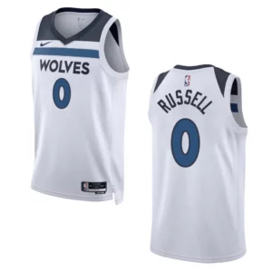 2022-23 Association Edition Minnesota Timberwolves D'Angelo Russell White Swingman Jersey - 49Native