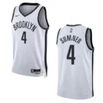 2022-23 Association Edition Brooklyn Nets Edmond Sumner White Swingman Jersey - 49Native