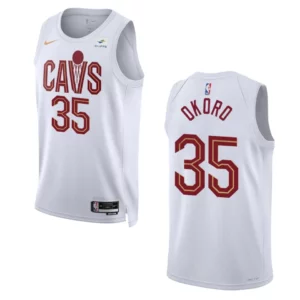 2022-23 Association Edition Cleveland Cavaliers Isaac Okoro White Swingman Jersey - 49Native