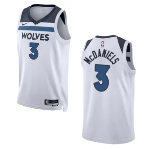 2022-23 Association Edition Minnesota Timberwolves Jaden McDaniels White Swingman Jersey - 49Native