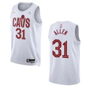 2022-23 Association Edition Cleveland Cavaliers Jarrett Allen White Swingman Jersey - 49Native