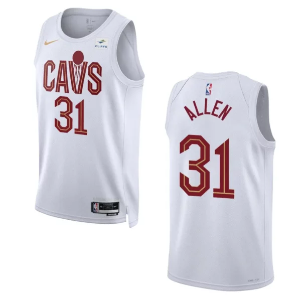 2022-23 Association Edition Cleveland Cavaliers Jarrett Allen White Swingman Jersey - 49Native