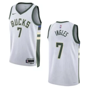 2022-23 Association Edition Milwaukee Bucks Joe Ingles White Swingman Jersey - 49Native