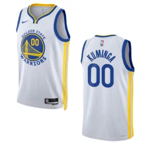 2022-23 Association Edition Golden State Warriors Jonathan Kuminga White Swingman Jersey - 49Native