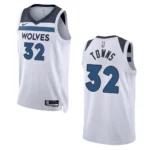 2022-23 Association Edition Minnesota Timberwolves Karl-Anthony Towns White Swingman Jersey - 49Native
