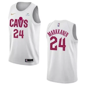 2022-23 Association Edition Cleveland Cavaliers Lauri Markkanen White Swingman Jersey - 49Native