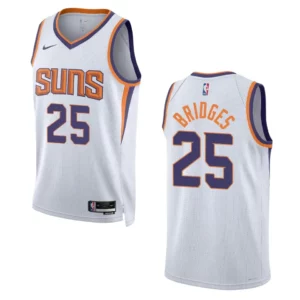 2022-23 Association Edition Phoenix Suns Mikal Bridges White Swingman Jersey - 49Native