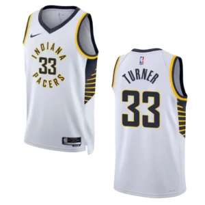 2022-23 Association Edition Indiana Pacers Myles Turner White Swingman Jersey - 49Native