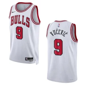 2022-23 Association Edition Chicago Bulls Nikola Vucevic White Swingman Jersey - 49Native