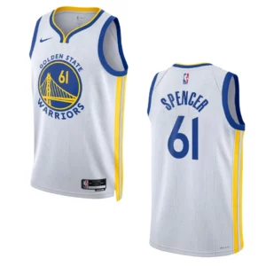 2022-23 Association Edition Golden State Warriors Pat Spencer White Swingman Jersey - 49Native