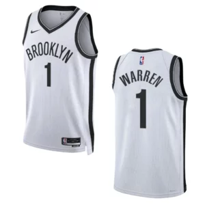 2022-23 Association Edition Brooklyn Nets T.J Warren White Swingman Jersey - 49Native