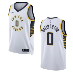 2022-23 Association Edition Indiana Pacers Tyrese Haliburton White Swingman Jersey - 49Native