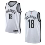 2022-23 Association Edition Brooklyn Nets Yuta Watanabe White Swingman Jersey - 49Native
