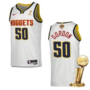 Denver Nuggets 2023 NBA Finals Champions Aaron Gordon Association White Jersey - 49Native