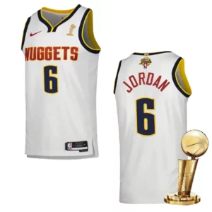 Denver Nuggets 2023 NBA Finals Champions DeAndre Jordan Association White Jersey - 49Native