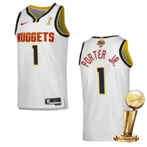 Denver Nuggets 2023 NBA Finals Champions Michael Porter Jr. Association White Jersey - 49Native