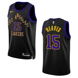 Austin Reaves City Edition Los Angeles Lakers 2023-24 Black Swingman Jersey - 49Native
