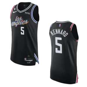 Los Angeles Clippers City Edition Luke Kennard 2022-23 Authentic Black Jersey - 49Native