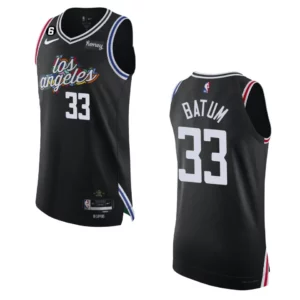 Los Angeles Clippers City Edition Nicolas Batum 2022-23 Authentic Black Jersey - 49Native
