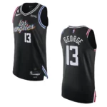 Los Angeles Clippers City Edition Paul George 2022-23 Authentic Black Jersey - 49Native