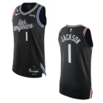 Los Angeles Clippers City Edition Reggie Jackson 2022-23 Authentic Black Jersey - 49Native
