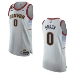 Denver Nuggets City Edition Christian Braun 2022-23 Authentic Sliver Jersey - 49Native