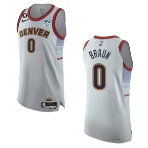 Denver Nuggets City Edition Christian Braun 2022-23 Authentic Sliver Jersey - 49Native