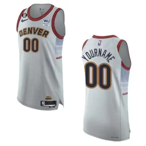 Denver Nuggets City Edition Custom 2022-23 Authentic Sliver Jersey - 49Native