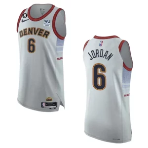 Denver Nuggets City Edition DeAndre Jordan 2022-23 Authentic Sliver Jersey - 49Native