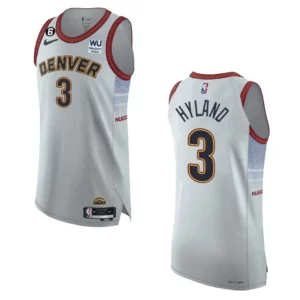 Denver Nuggets City Edition NahShon Hyland 2022-23 Authentic Sliver Jersey - 49Native